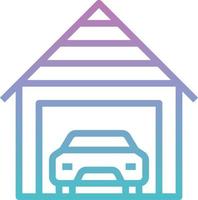 garage car repair automobile real estate - gradient icon vector