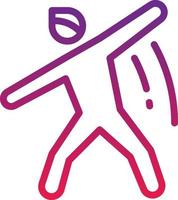 exercise human movement dancing - gradient icon vector