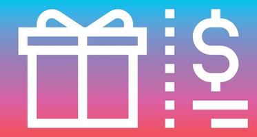 gift voucher present shopping - gradient solid icon vector