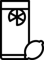 lemonade juice lemon glass beverage - outline icon vector