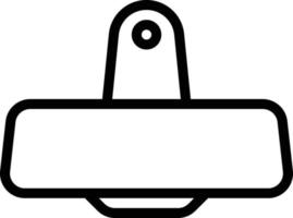 rear view mirror part - outline icon vector