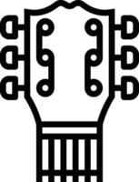 guitar music instrument tuning - outline icon vector