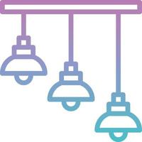 hanging lamps lamps lighting bulb furniture - gradient icon vector