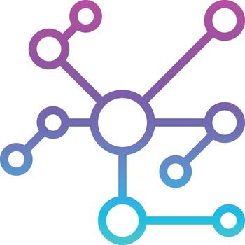 comunicación de red de conexión - icono de degradado vector