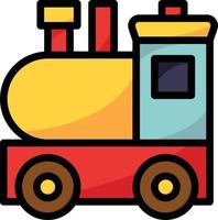 toy train kids wood - filled outline icon vector