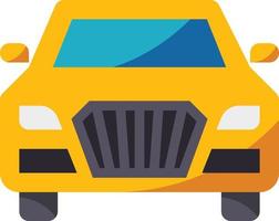 car front view vehicle automobile - flat icon vector