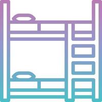 double flooor bed bed family double furniture - gradient icon vector