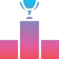 success winner reward compete loser - solid gradient icon vector