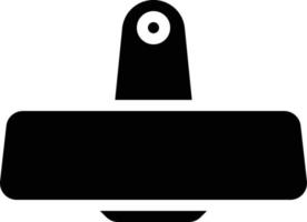 rear view mirror part - solid icon vector