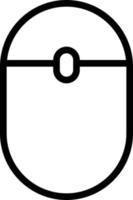 mouse computer bluetooth click - outline icon vector