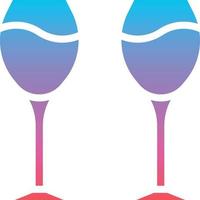 wine alcohol glass cheers beverage - gradient solid icon vector