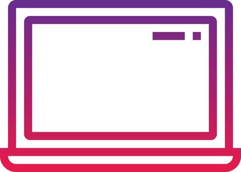 ordenador portátil de conectividad wifi - icono de degradado vector