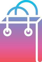 shopping bag bag - gradient solid icon vector