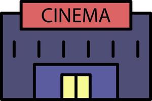 icono de color de construcción de cine vector