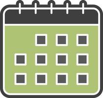 Calendar color icon vector