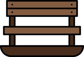 Bench color icon vector