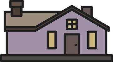 House outline color icon vector