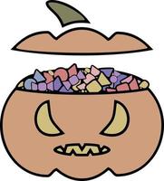 Sweets in the pumpkin color icon vector