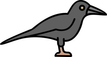 Crow color icon vector