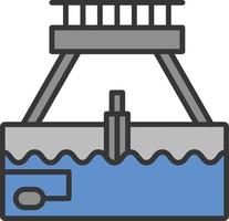 Wave energy color icon vector