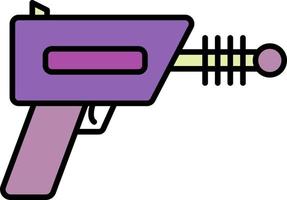 blaster, escopeta, icono de color espacial vector