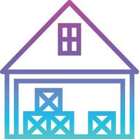warehouse farm goods - gradient icon vector