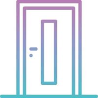 cerradura de la puerta cerrar casa abierta - icono de degradado vector