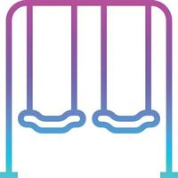 swing park playground - gradient icon vector