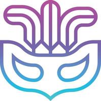 masquerade mask show carnival circus - gradient icon vector