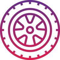 wheel tire part drive - gradient icon vector