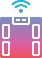 scale wifi weight - gradient solid icon vector