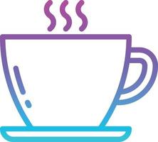 mug hot coffee chocolate beverage - gradient icon vector