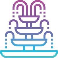 fountain park carnival - gradient icon vector