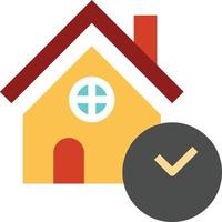 rent due date schedule house - flat icon vector