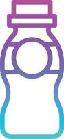 drinking yogurt bottle milk beverage - gradient icon vector