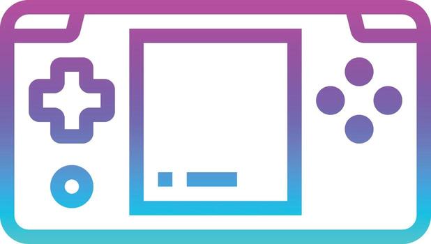 console game wifi screen button - gradient icon vector