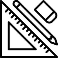 architecture math drawing stationary - outline icon vector