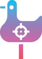 duck shooting carnival - solid gradient icon vector