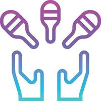 juggling circus show - gradient icon vector