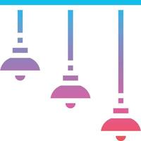 hanging lamps lamps lighting bulb furniture - gradient solid icon vector