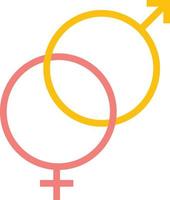 gender male female - filled outline icon vector