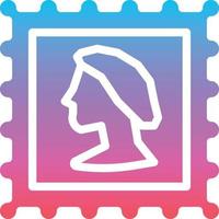 stamp collecting post art - gradient solid icon vector
