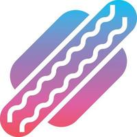 hotdog food fastfood - solid gradient icon vector