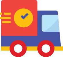 delivery truck food - flat icon vector