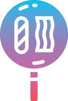 cooking pan sausage becon - gradient solid icon vector