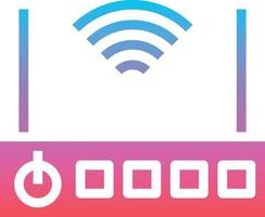 wifi internet router hotel spa - gradient solid icon vector