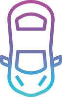 car top view vehicle driving - gradient icon vector
