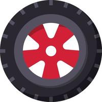 wheel tire part drive - flat icon vector