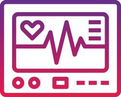 cardiogram heartrate moniter healthcare medical - gradient icon vector