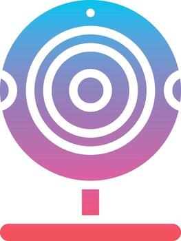 comunicación de la cámara web - icono sólido degradado vector